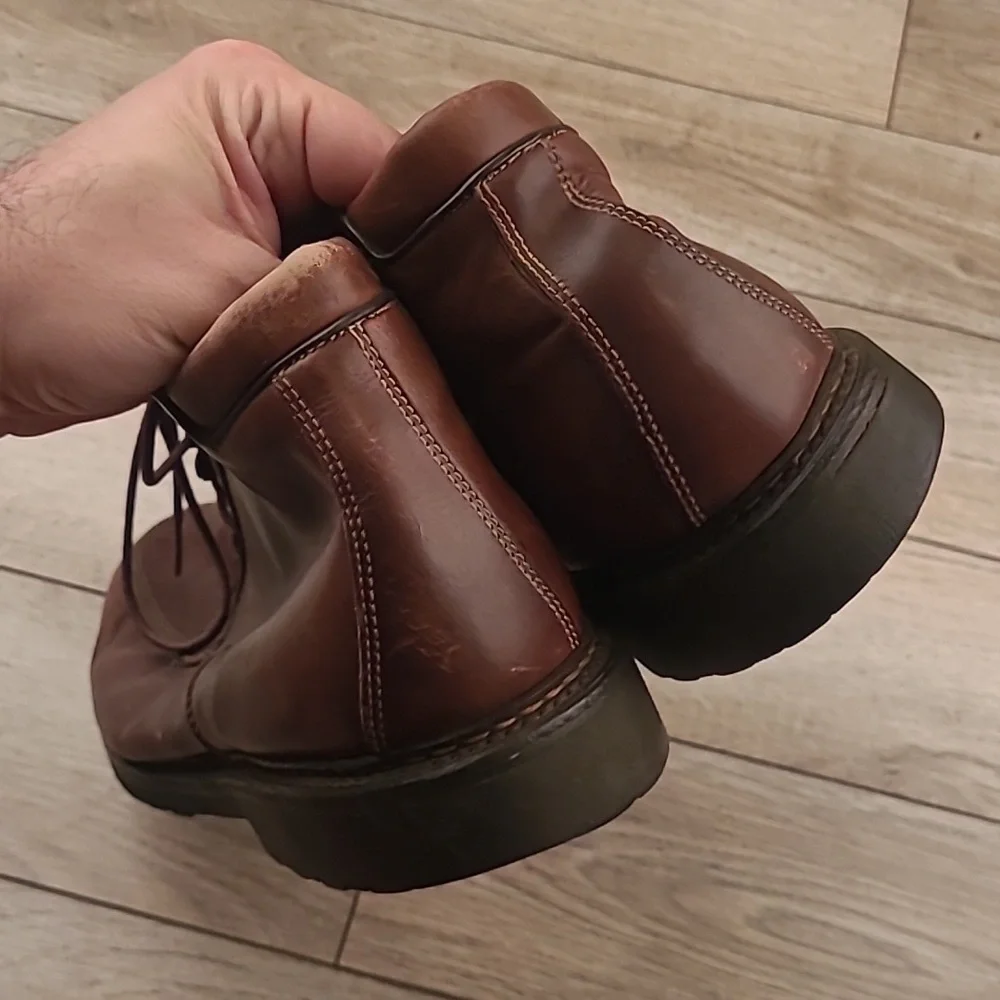 ALLEN EDMONDS Logan Brown Leather‎ Sz 12 D Chukka Lace Up Boots  Shoes